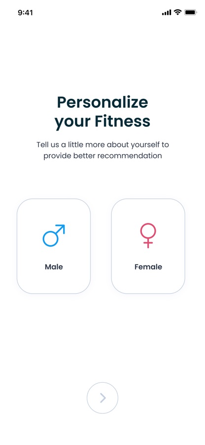 Personalise your fitness: male or female